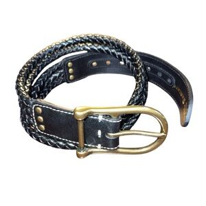 Ariat Black and Gold Braided Belt